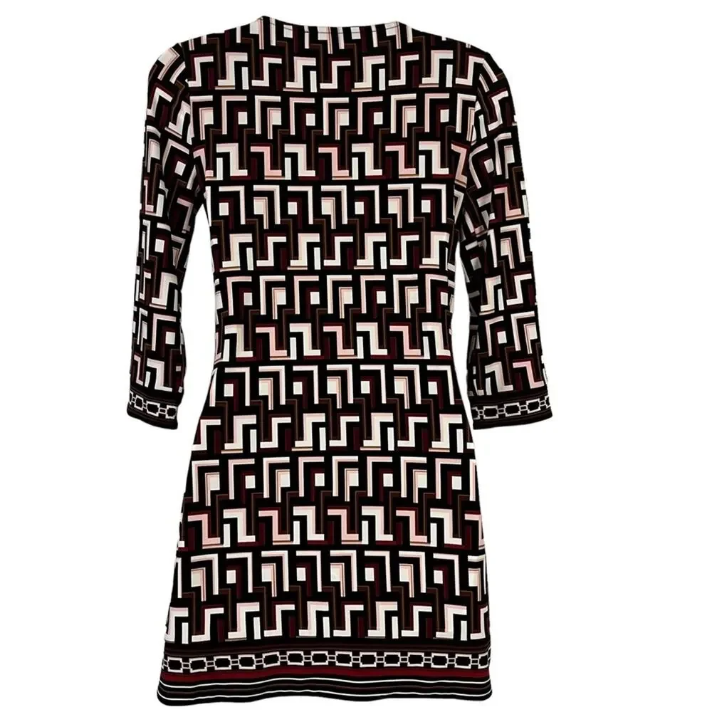 WHITE HOUSE BLACK MARKET WHBM Embroidered Collar Mini Jersey Knit Dress sz XXS
